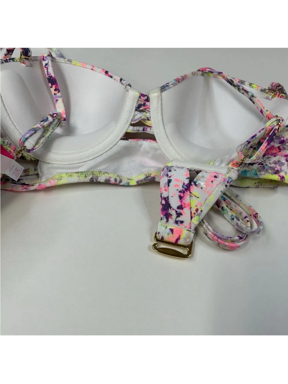 Victoria's Secret Bombshell Multicolor Splatter Print Bikini Set